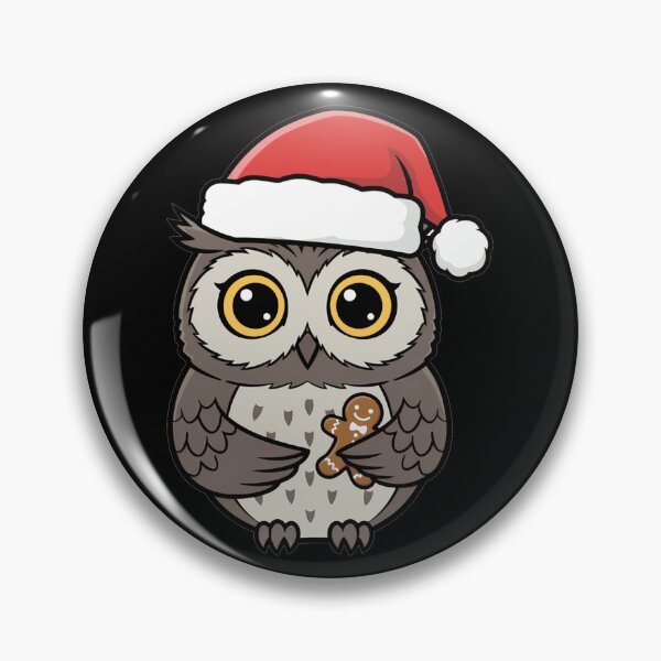 Item preview, Cute Christmas Owl Santa Hat Gingerbread Man designed and sold by k3rstman1.