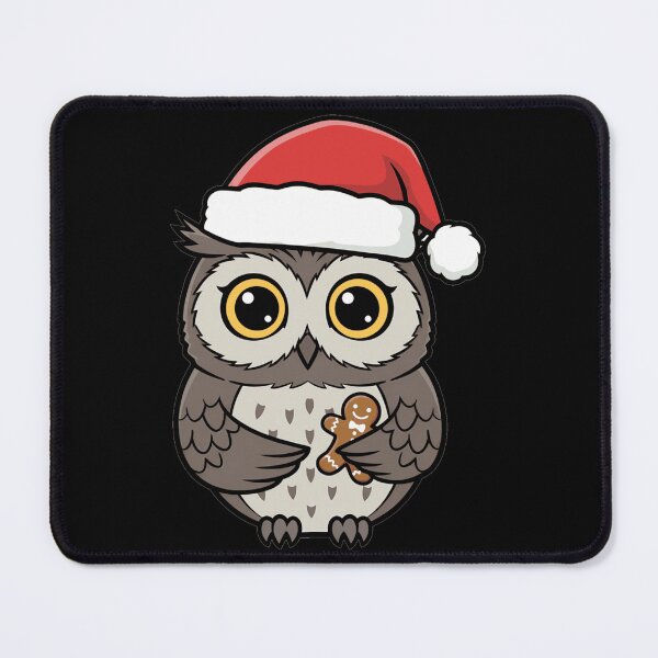 Item preview, Cute Christmas Owl Santa Hat Gingerbread Man designed and sold by k3rstman1.