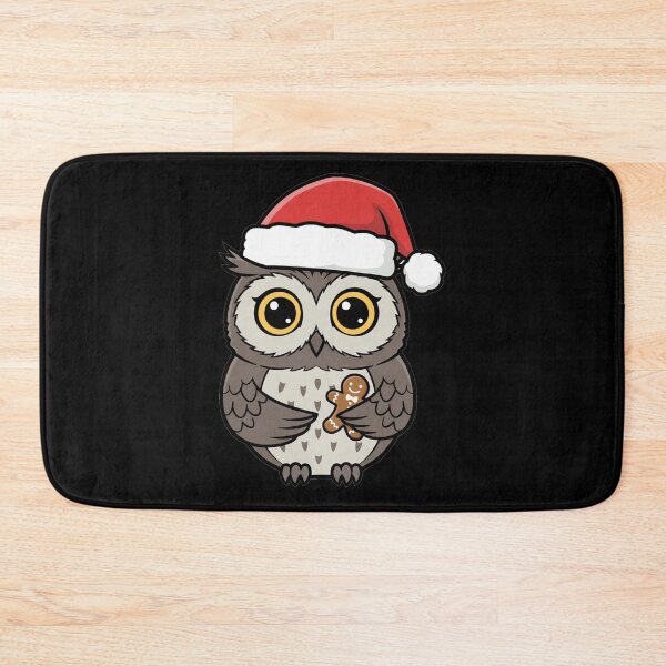 Item preview, Cute Christmas Owl Santa Hat Gingerbread Man designed and sold by k3rstman1.