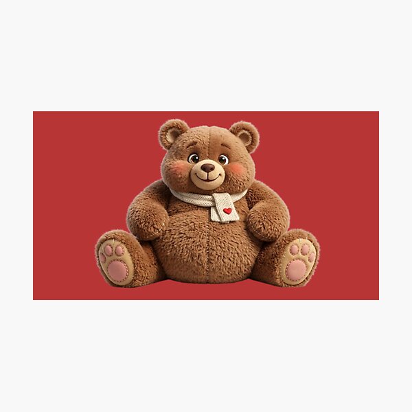 Item preview, Cute Teddy Bear Sitting Soft Plush Toy Illustration Cozy Comfort Art designed and sold by harmzk90.