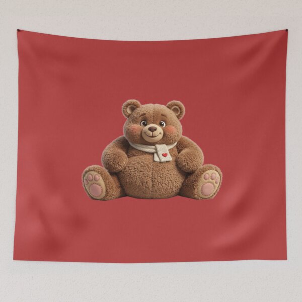 Item preview, Cute Teddy Bear Sitting Soft Plush Toy Illustration Cozy Comfort Art designed and sold by harmzk90.