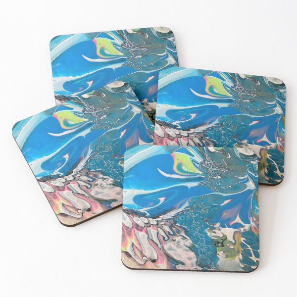 Item preview, Dynamic Ocean Blue Fluid Artwork designed and sold by LunarLionGroup.
