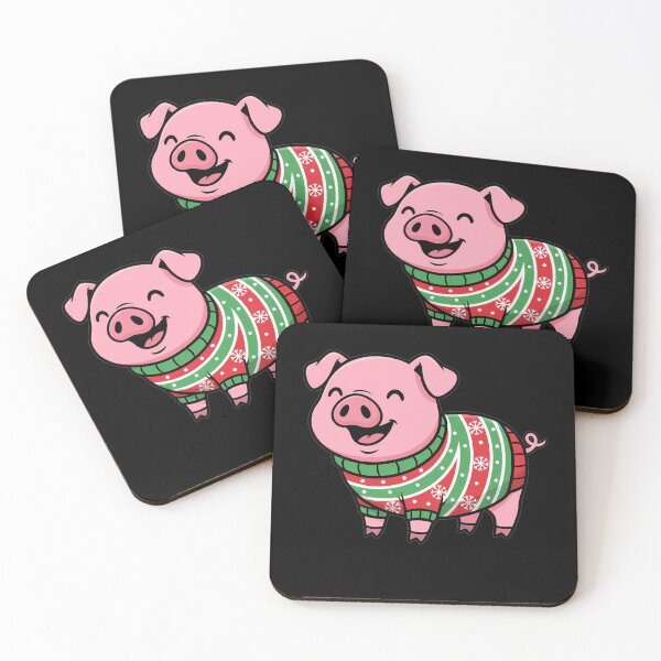 Item preview, Cute Pink Pig in Festive Christmas Sweater designed and sold by k3rstman1.