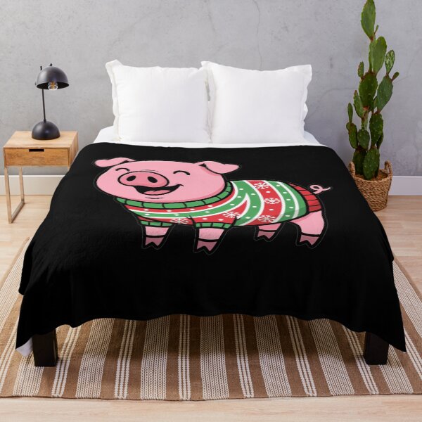 Item preview, Cute Pink Pig in Festive Christmas Sweater designed and sold by k3rstman1.