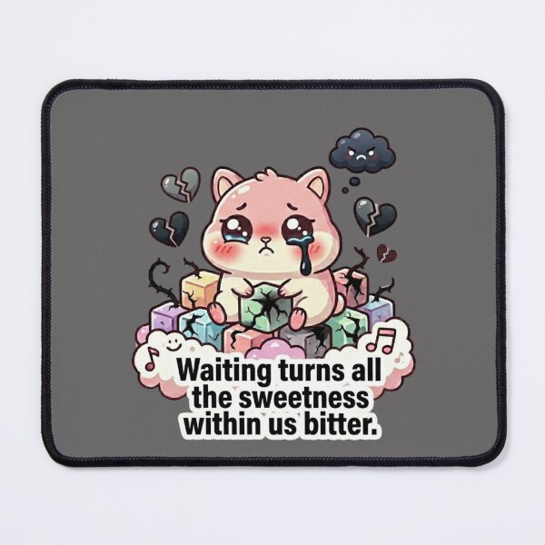 Item preview, Sad Kawaii Hamster Waiting Turns All The Sweetness Within Us Bitter designed and sold by Jaroslaw-S.