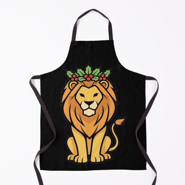 Item preview, Majestic Christmas Lion Holly Crown Cartoon designed and sold by k3rstman1.