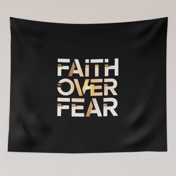 Item preview, Faith Over Fear Premium Urban Christian Design | Gold Cut Typography designed and sold by EvolusionPro.