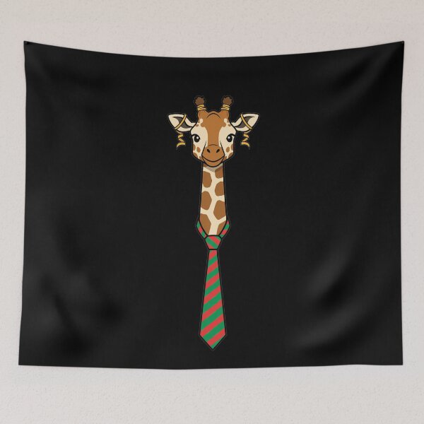 Item preview, Cute Christmas Giraffe Wearing Festive Striped Tie designed and sold by k3rstman1.