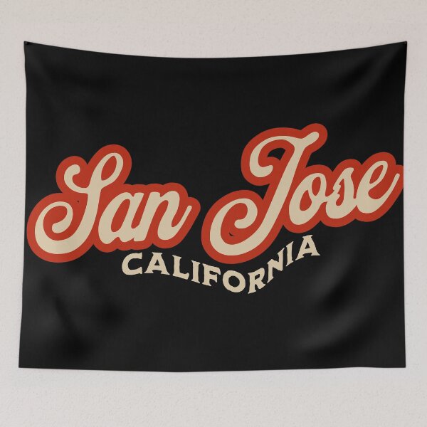 Item preview, San Jose California Retro Script Typography designed and sold by American Travels.