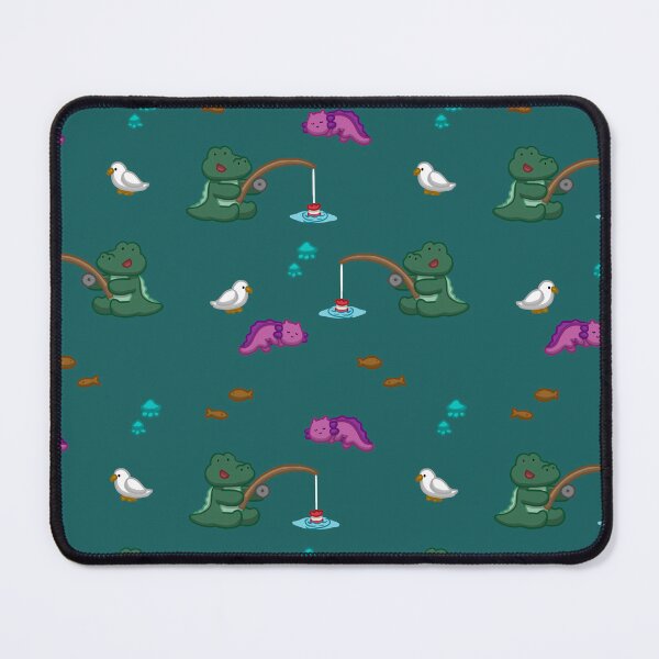 Item preview, Alligator fishing sleeping axolotl designed and sold by The-Bumble-Bri.