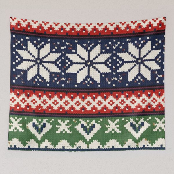 Item preview, Nordic Knit Pattern - Scandinavian Snowflakes designed and sold by Myra365Art.