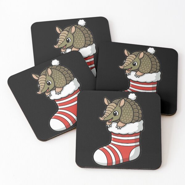 Item preview, Cute Armadillo in Festive Christmas Stocking designed and sold by k3rstman1.