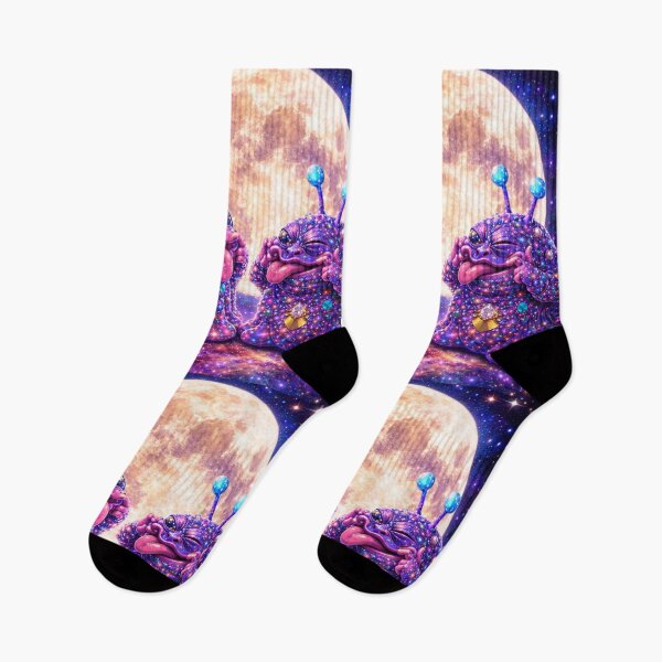Item preview, Cosmic Alien Twins – Funny Galaxy Creatures Under the Moon designed and sold by MariMarArt.