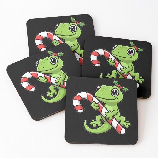 Item preview, Cute Christmas Gecko with Candy Cane designed and sold by k3rstman1.