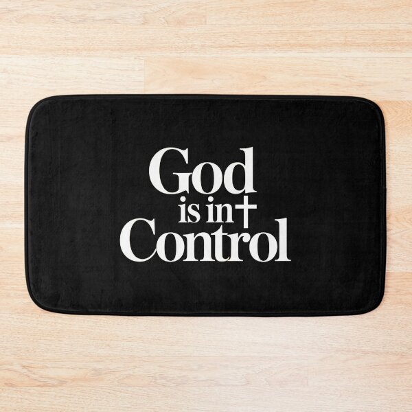 Item preview, God Is In Control Christian Typography Design | Faith Cross Quote designed and sold by EvolusionPro.