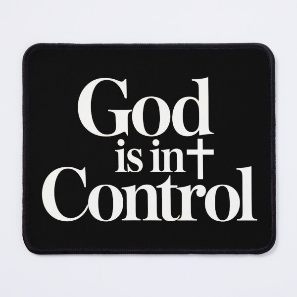 Item preview, God Is In Control Christian Typography Design | Faith Cross Quote designed and sold by EvolusionPro.
