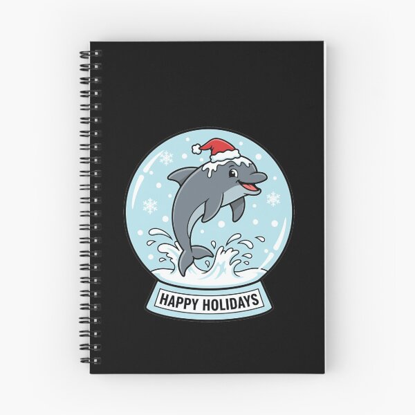 Item preview, Cute Christmas Dolphin Snow Globe Happy Holidays designed and sold by k3rstman1.
