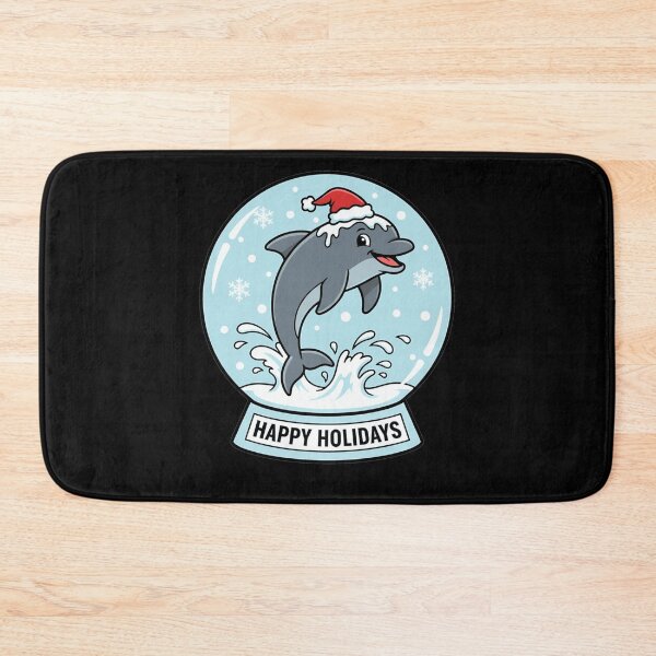 Item preview, Cute Christmas Dolphin Snow Globe Happy Holidays designed and sold by k3rstman1.