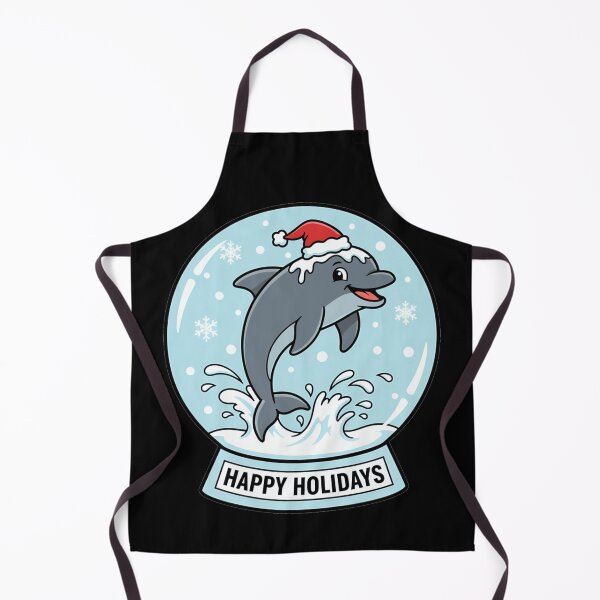 Item preview, Cute Christmas Dolphin Snow Globe Happy Holidays designed and sold by k3rstman1.