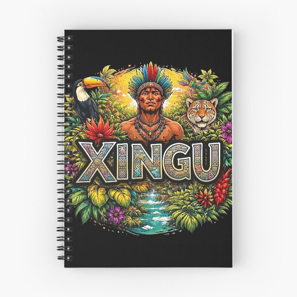 Item preview, XINGU Amazonian Tribal Art – Indigenous Warrior, Jaguar and Toucan | Boho Wild Jungle Design designed and sold by KAYAPO.