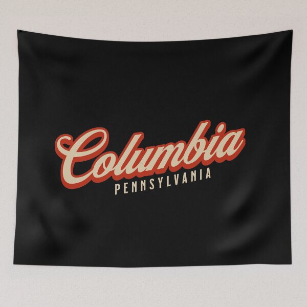 Item preview, Vintage Script Columbia Pennsylvania Retro Typography designed and sold by American Travels.