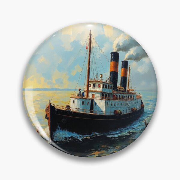 Item preview, Steamer on the English Channel. designed and sold by oldMastersofart.