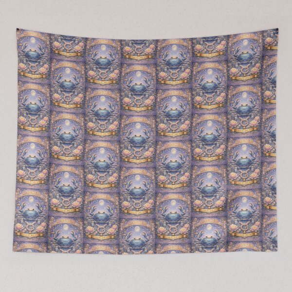Item preview, Cancer Zodiac Art – Celestial Crab Astrology Aesthetic – Soft Ocean Moon Zodiac June July Birthday Gift Cancer Season designed and sold by Bonitivity Zodiacs.