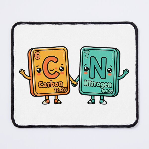 Item preview, carbon nitrogen 67 funny periodic table art designed and sold by ArtDesignTp.