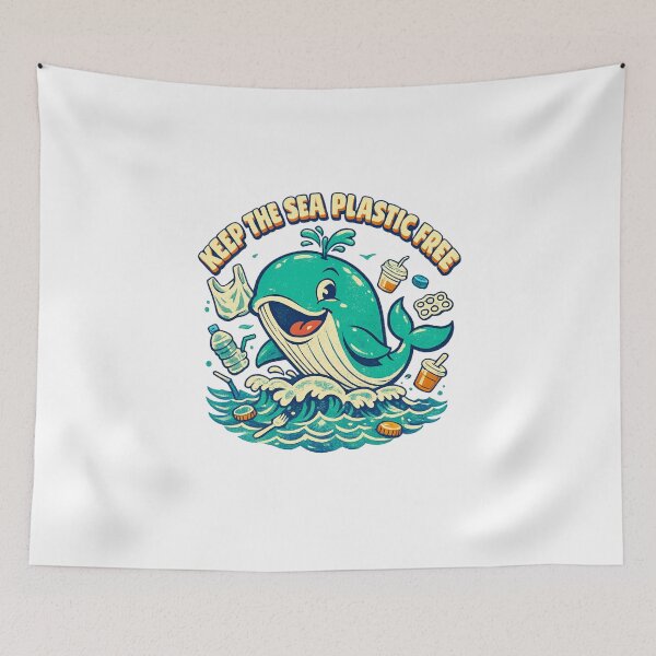 Item preview, Keep the Sea Plastic Free designed and sold by LuveraxArt.
