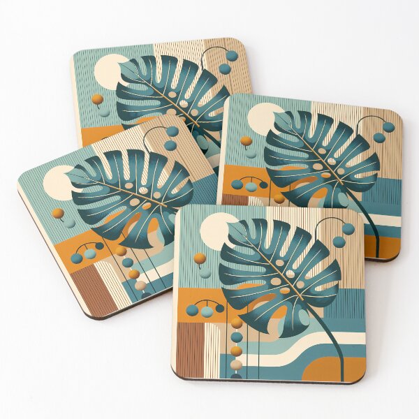 Item preview, Geometric Monstera Leaf Abstract designed and sold by InkSmithery.
