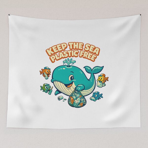 Item preview, Keep the Sea Plastic Free designed and sold by LuveraxArt.