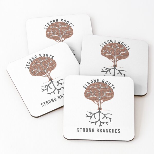 Item preview, Strong Roots Strong Branches – Motivational Tree Badge | Growth Mindset Design designed and sold by ChiaraPagani.