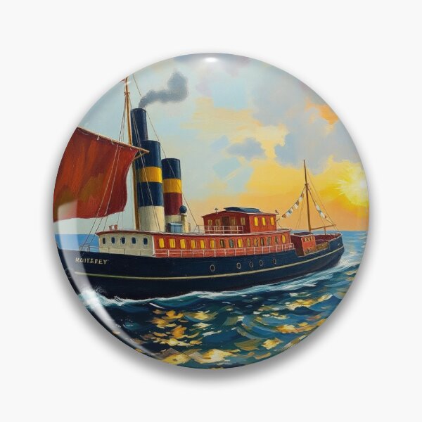 Item preview, A steamer on the Irish Sea. designed and sold by oldMastersofart.