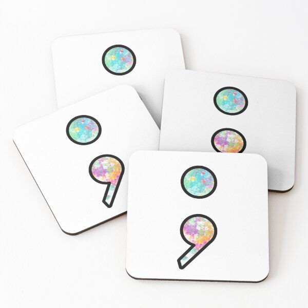 Item preview, Semicolon Project - multi watercolor designed and sold by bruise+blush.