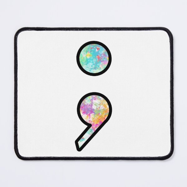 Item preview, Semicolon Project - multi watercolor designed and sold by bruise+blush.