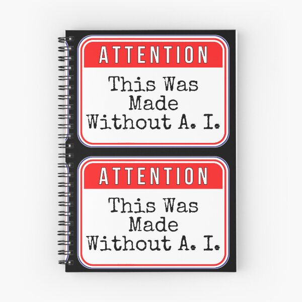 Item preview, ATTENTION:  This Was Made Without A. I. - funny warning signs designed and sold by DesignsFromTW-S.