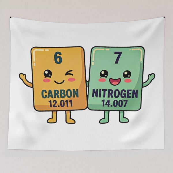 Item preview, carbon nitrogen joke funny science art designed and sold by ArtDesignTp.