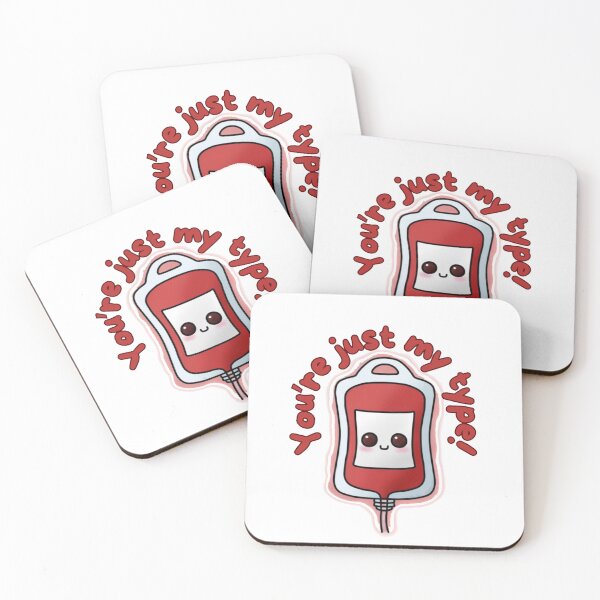 Item preview, You're Just My Type - Funny Cute Blood Bag Phlebotomy Pun designed and sold by MelocotonDreams.