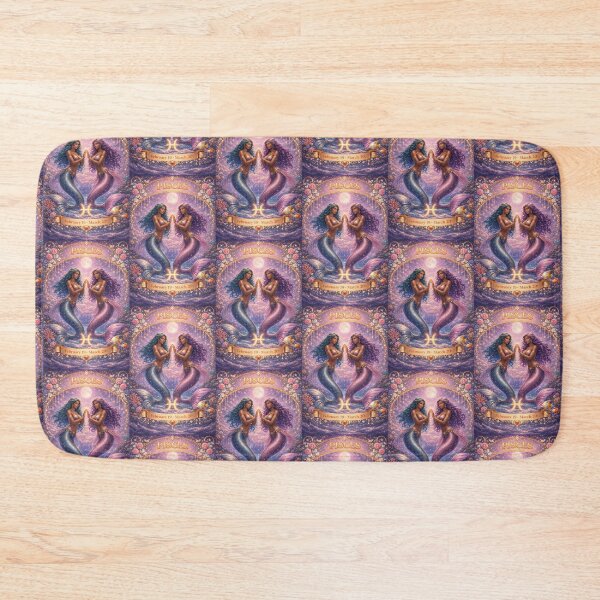 Item preview, Pisces Zodiac Mermaid Art – Celestial Twin Sirens Astrology Aesthetic – Dreamy Pisces Season February March Birthday Gift designed and sold by Bonitivity Zodiacs.