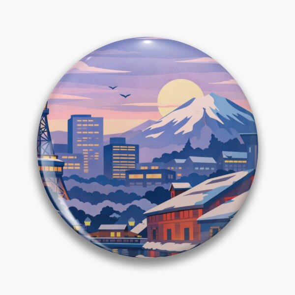 Artikelvorschau, Sapporo, Japan: Reiseplakat mit verschneiter Kanalkulisse entworfen und verkauft von MatthewHeights.