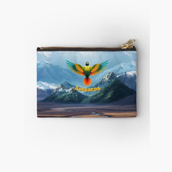 Item preview, Kea Aotearoa — New Zealand Alpine Parrot in Flight | Scenic Mountain Art Print designed and sold by Retro Haard!.