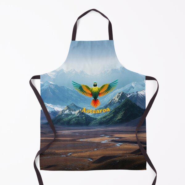 Item preview, Kea Aotearoa — New Zealand Alpine Parrot in Flight | Scenic Mountain Art Print designed and sold by Retro Haard!.