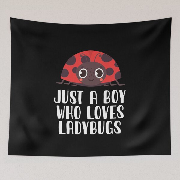 Item preview, Just A Boy Who Loves Ladybugs  designed and sold by CosmoKitsch.