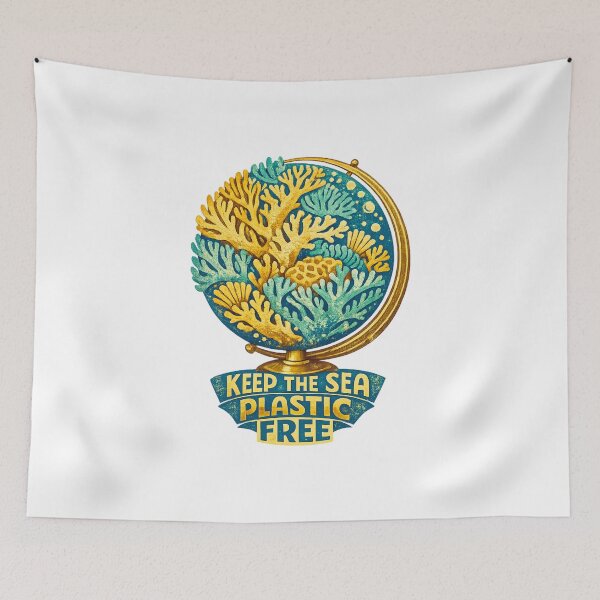 Item preview, Keep the Sea Plastic Free designed and sold by LuveraxArt.