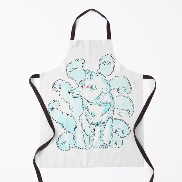 Item preview, Nine Tailed Fox Kitsune | Black Pencil Sketch with Blue Accents designed and sold by penelopejade.