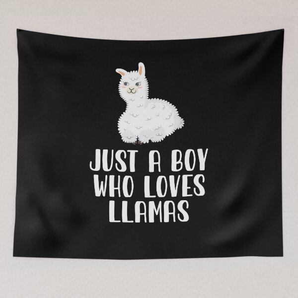 Item preview, Just A Boy Who Loves LLamas  designed and sold by CosmoKitsch.