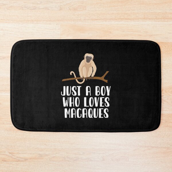 Item preview, Just A Boy Who Loves Macaques Monkeys designed and sold by CosmoKitsch.