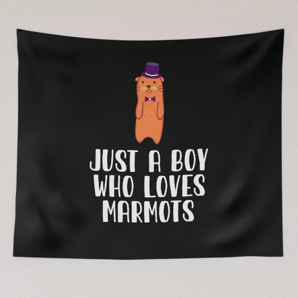 Item preview, Just A Boy Who Loves Marmots  designed and sold by CosmoKitsch.
