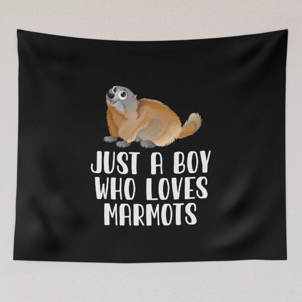 Item preview, Just A Boy Who Loves Marmots designed and sold by CosmoKitsch.