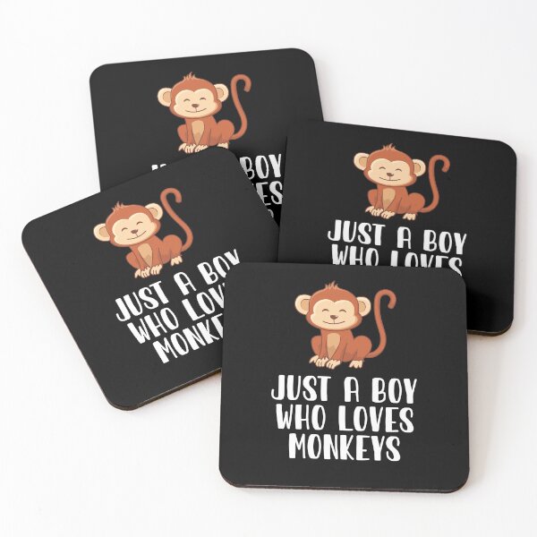 Item preview, Just A Boy Who Loves Monkeys  designed and sold by CosmoKitsch.